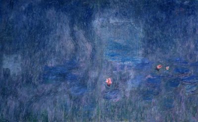 Waterlelies: Reflecties van Bomen (detail) door Claude Monet